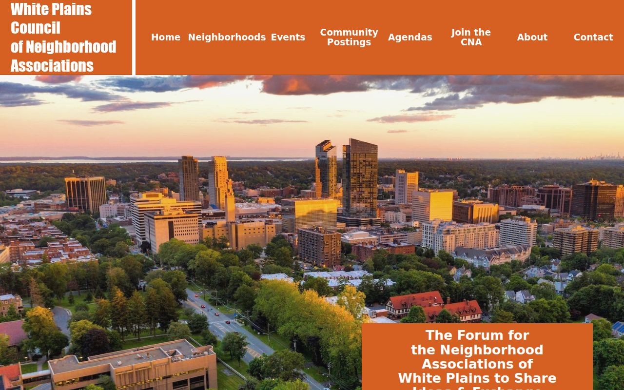 White Plains neighbors Council of Neighborhood Associations area directory